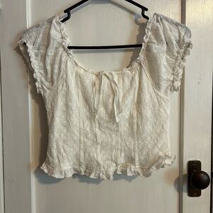 Chic White Ruffled Blouse for Women